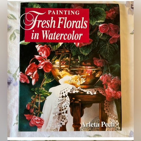 Vintage 90s  Painting Fresh Florals In Watercolor  Art Book - Picture 1 of 16
